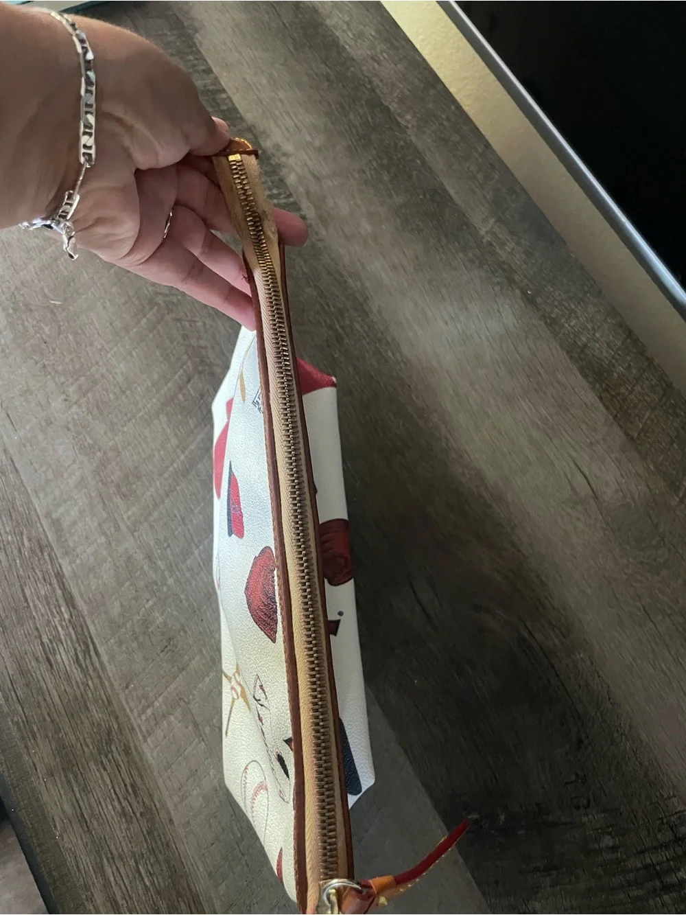 Dooney & Bourke Los Angeles Angels White‎ Red Player Pouch